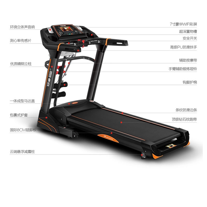 易跑8099DS 跑步机 家用正品电动多功能折叠健身器材超静音